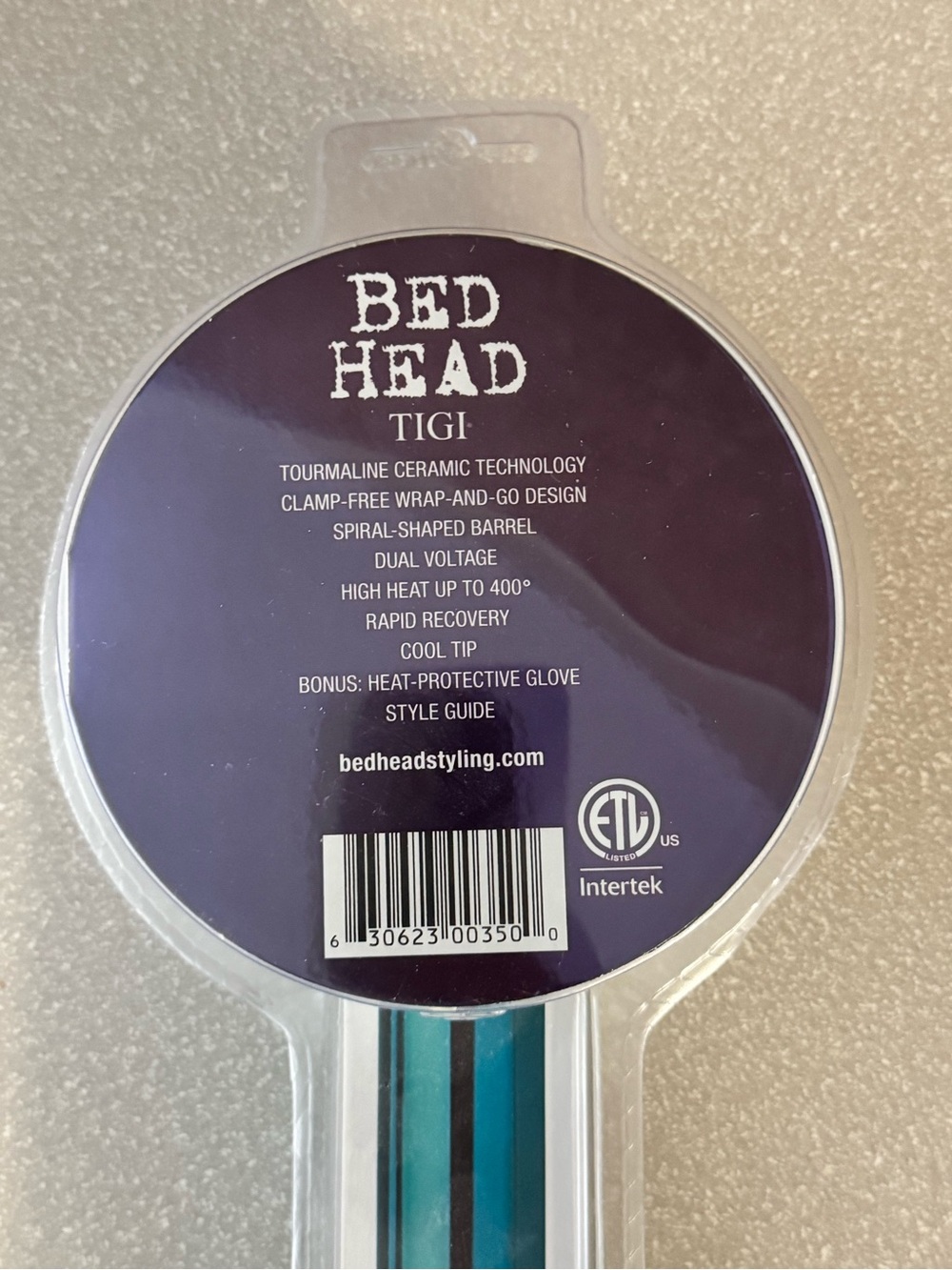 BedHead Curlipops Spiral Styling Iron Teal and Silver - Picture 2 of 2